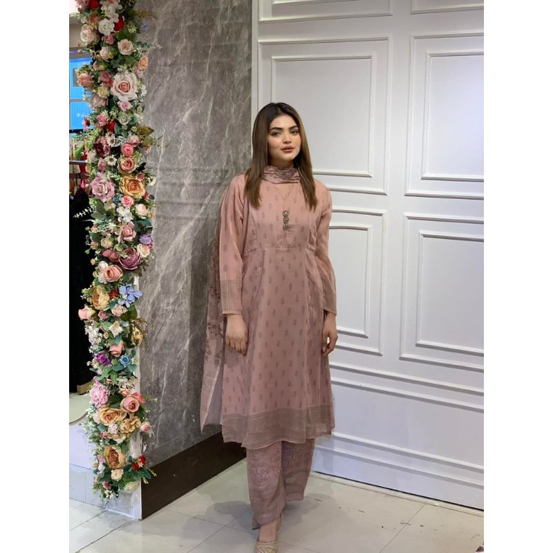 Nude Pink Three Piece Set
