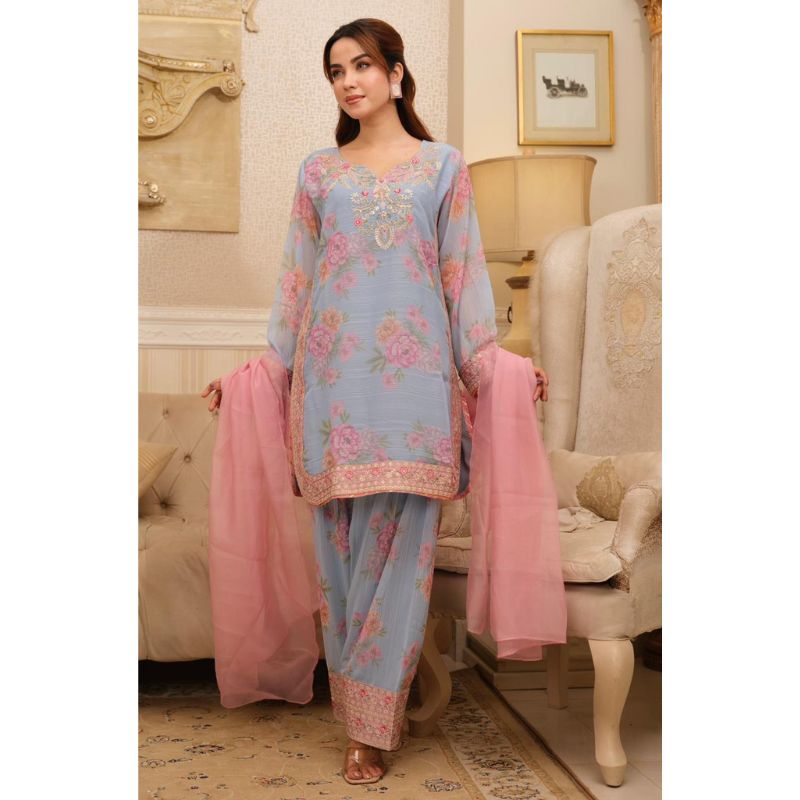 Farshi Floral Suit