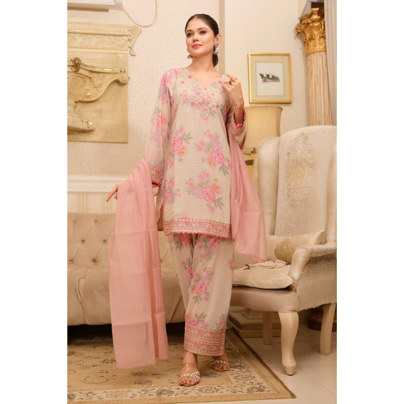 Farshi Floral Suit